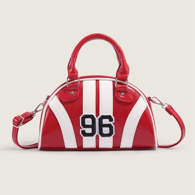 Nouveau Sac Oreiller Portable d'Assemblage de Niche pour Femmes Automne et Hiver Sac à Main Haut de Gamme Sac Bandoulière Sac Boston red