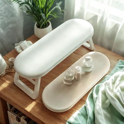 longziming -Manicure Handsteun met Opvouwbare Standaard – PU Leren Handkussen met Rebound Schuim, Antislip Nagelsteun voor Nagelstudio en Thuisgebruik – Comfortabele Handsteun voor Gelnagels en Nail Art