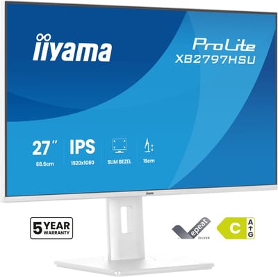 iiyama ProLite XB2797HSU-W1 - 27 inch - Full HD - IPS - USB-Hub (4x) - verstelbaar - Wit