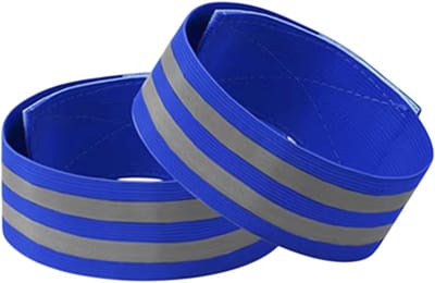 Reflecterende Veiligheidsbanden 5 cm voor Pols, Arm en Enkel – Zichtbaarheid Banden voor Hardlopen, Fietsen, Wandelen en Nachtgebruik - Blauw
