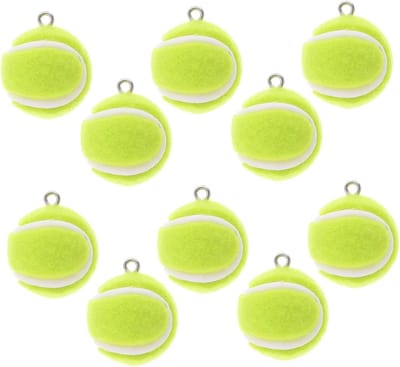 Mini Tennis Bal Hangers - Sport Bedels - Sieraden Maken - Compact Ontwerp - 2.3 cm - Groen