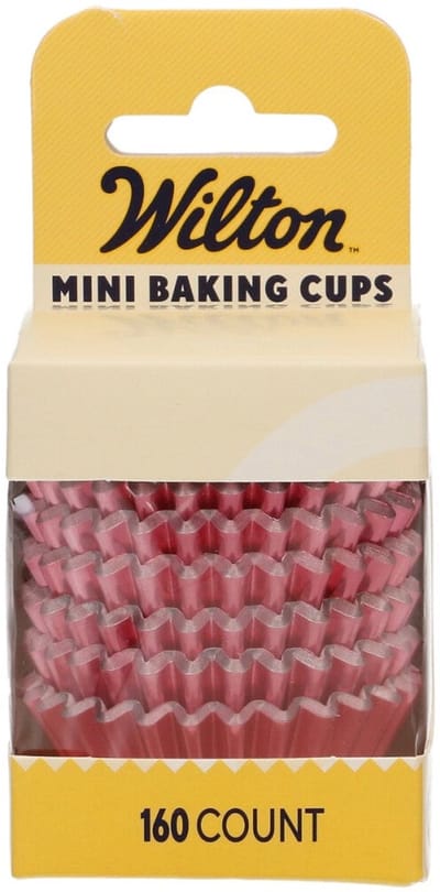 Wilton Mini Metallic Baking Cups - Rosé Goud - Set/160 - Cupcake Vormpjes - Muffin Bakvormpjes