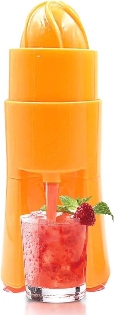 Citruspers - Sinaasappelpers - Verse sap maken - Compact en lichtgewicht - 9x8x9 cm - Willekeurige kleur