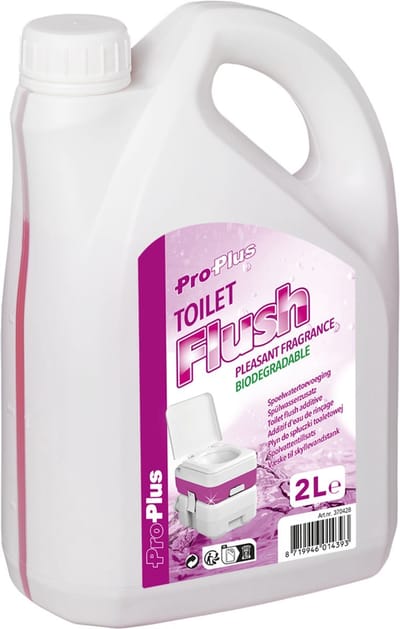 ProPlus toiletvloeistof – 2L – Spoelwatertanktoevoeging – Draagbaar Toilet – Chemisch Toilet – Campingaccessoires - Roze