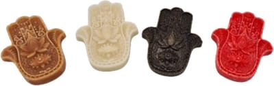 Deco4yourhome® - Amberblokjes - Set van 4 - Hamza Handjes - Geurblokjes