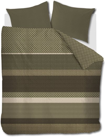 Beddinghouse Fera dekbedovertrek - Lits-Jumeaux - 240 x 200/220 cm - Groen
