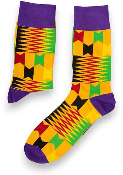 Afrikaanse sokken / Afro sokken / Kente sokken - Paars - Afrika print kousen / Happy Colorful Socks / Vrolijke sokken Maat 41-46