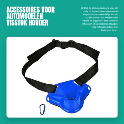 Dailygoods- Accessoires - Visstok Houder - Riem 100cm - ABS Kunststof - EVA Kussen - Comfortabel Draagbaar - Visaccessoires