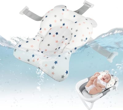 Babybadkussen - Badsteun - Veilig Baden - Antislip Design - 0-18 Maanden - Wit