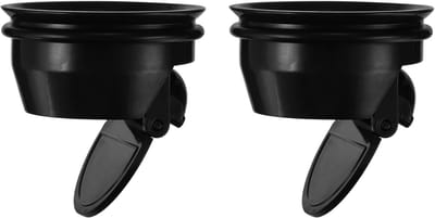 Anti-Odour Kern Plastic Doucheafvoer met Terugslagklep en Haarvanger voor Keuken, Badkamer en Balkon, Zwart, Set van 2