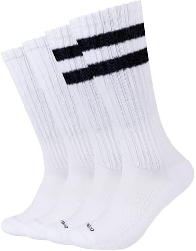 camano unisex tennissokken, superzachte sokken, 4-pack, gewatteerde zool, antislipprint op de zool, sportsokken, met de hand gekettelde teennaad.