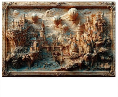 Houten Puzzel - Legpuzzel Volwassenen - Ontspannen Tijdverdrijf - Abstract Stadsbeeld - 122 x 81 cm - Meerkleurig