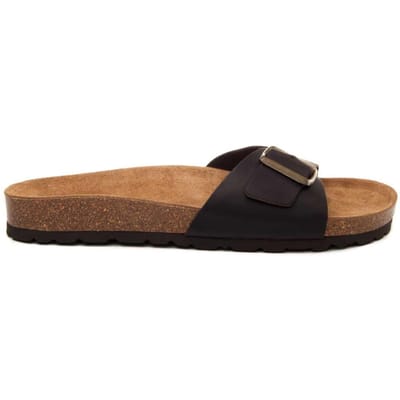 Purapiel Platte Sandalen Biosalud1W22 in Bruin