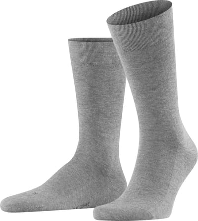 FALKE Sensitive London met comfort tailleband katoen sokken heren grijs - maat 39-42