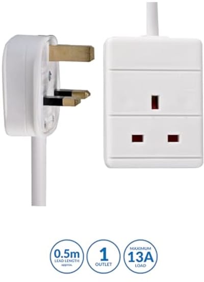 Enkele Socket Verlengkabel 0.5M - Utbreiding voor Thuis of Kantoor