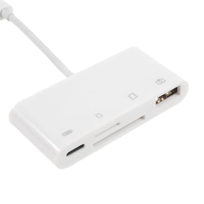 Camera connection kit 4 in 1 voor iPad en iPhone SD / USB / MICRO SD