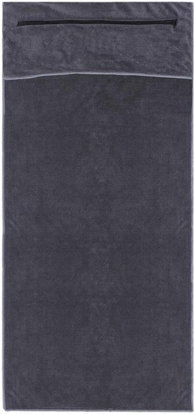 Microvezel Sporthanddoek - Zachte Handdoek - Fitness en Sport - Verborgen Ritsvak - 140x70 cm - Grijs