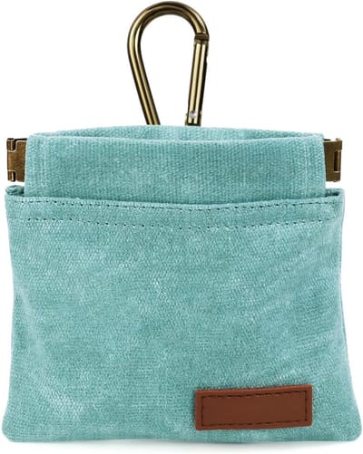 Beloningstasje voor Honden – Beloningszakje - Beloningstasje - Honden Snoepjes – Lichtgewicht – Riemclip – Draagbaar – Voor Training & Wandelingen – 11x14cm - Blauw