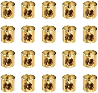 Cilindrische moeren M6 x 15mm - gegalvaniseerd staal - voor meubels - betrouwbare bevestiging - ShopVlot