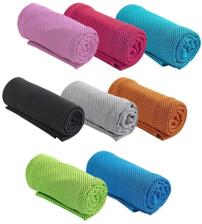 Dailygoods- Koeldoek 8 Stuks - Microvezel - Zachte Koele Handdoek - Verkoelende Handdoek - Ideaal voor Yoga/Gym - Afmetingen 30 x 90 cm - Koelhanddoek