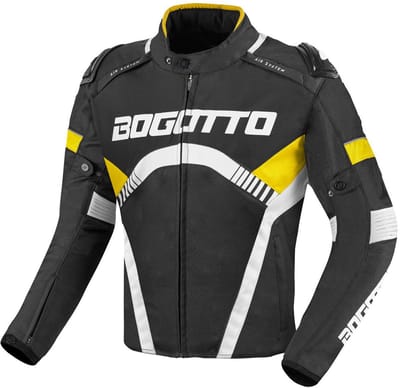 Bogotto Boomerang Waterdichte Zwart Geel Textiele Motorjas - Jas