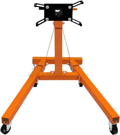 Professionele Opvouwbare Motorsteun met 360° Rotatie - 900kg Capaciteit, 810mm Hoogte, Inclusief 6 Wielen