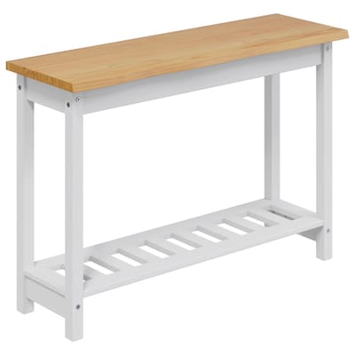 vidaXL - Wandtafel - EKAI - Wit - 112 - x - 35 - x - 76 - cm - Massief - grenenhout