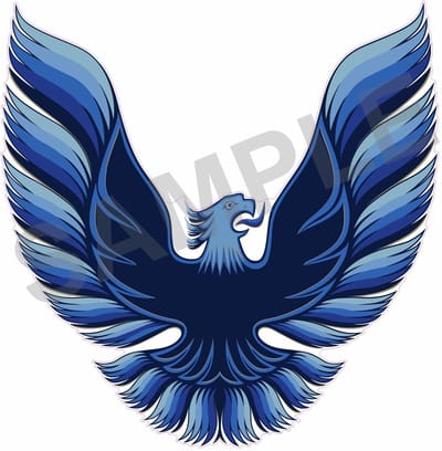 Pontiac Turbo Transam 1978-1981 Zijstickers Firebird replika Blauw
