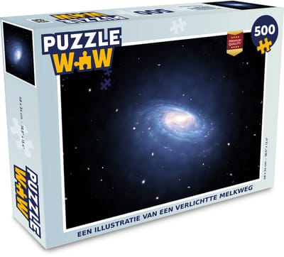 Puzzel Een illustratie van een verlichtte Melkweg - Legpuzzel - Puzzel 500 stukjes