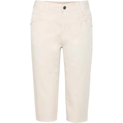 Hoge taille straight capri jeans voor vrouwen Pulz Jeans Evelyn
