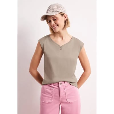 Shirt met knoopdetail
