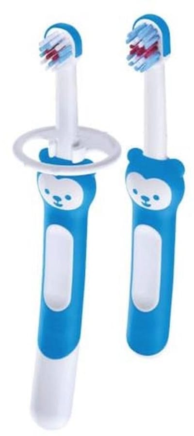 Leerzaam Tandenpoetsen Set voor Kinderen vanaf 5 Maanden – 2 Tandenborstels Inclusief Training Borstel en Baby's Brush