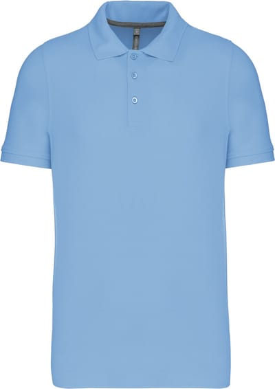 Herenpolo korte mouwen met knopen merk Kariban Hemelblauw - 3XL