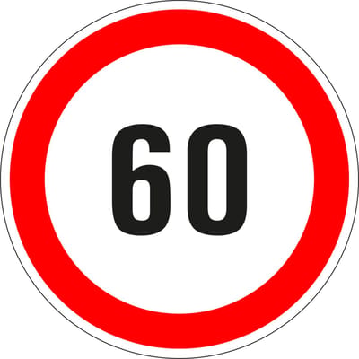60 sticker - zelfklevende folie 50 mm - 10 stuks per kaart