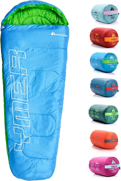 Meteor Ymer - Slaapzak - blauw/groen, comfortabel, lichtgewicht