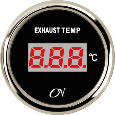 CN digitale zwarte Uitlaattemperatuurmeter Ø52mm Thermokoppel