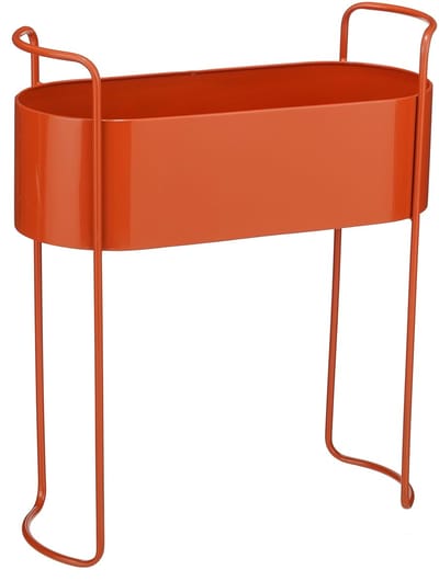 Mica Decorations Moritz Plantenstandaard – Plantenpot voor Bloemen en Kamerplanten – Bloempotten voor Binnen – 55 x 24 x 65 cm – IJzer – Rood