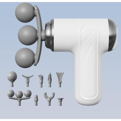 Multi-hoofd fascia gun, spieren ontspannend, elektrische massager, oefening nekmasker gun, home fitness mini fascia gun