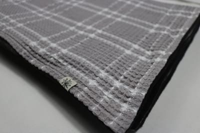 Ledikantdekentje - Baby deken - grijs/zwart - 140x100 cm - ( handgemaakt Sweet Baby Bedstraw )