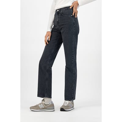 Mud Jeans Relax Rose - Used Black Maat: W29L32 | Straight Jeans Outlet | Dames | Blauw