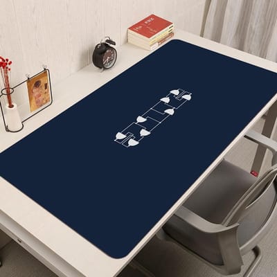 Bureauonderlegger - Bureaumat Beschermer - Bureau Organisatie - Ultraglad Oppervlak - 100x50cm - Donkerblauw