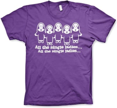 Hybris All The Single Ladies... T-shirt paars
