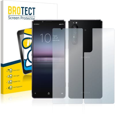 Screenprotector voor Sony Xperia 1 II (Voor+Achter) Beschermglas transparant