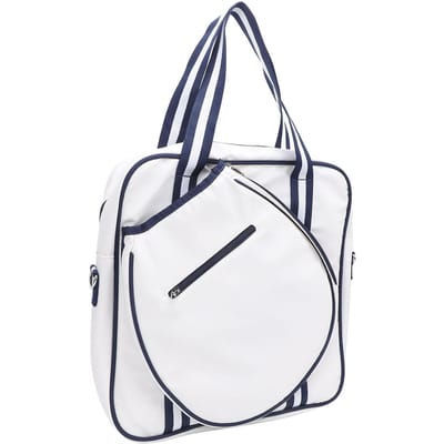 Sac de Tennis pour Hommes Femmes Tissu Oxford Sac à Bandoulière Raquette de Tennis Sac à Main de Sport pour Badminton white