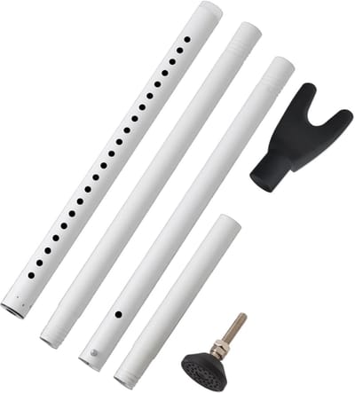 Veiligheidsstop Deur - Deurstopper Blokkeerstok - Veiligheid Verbeteren - Verstelbaar Stabiliteit - 42.9x12.3x12.3 cm - Wit
