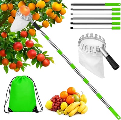 Fruitplukker voor kersen - Handige oogsttool met ergonomisch ontwerp en stevige grip, 41.4 x 17.5 x 8.8 cm, 900 g