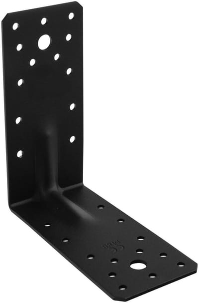 Wovar Hoekanker Zwart Verzinkt 140 x 140 x 65 mm met Ril | Per Stuk