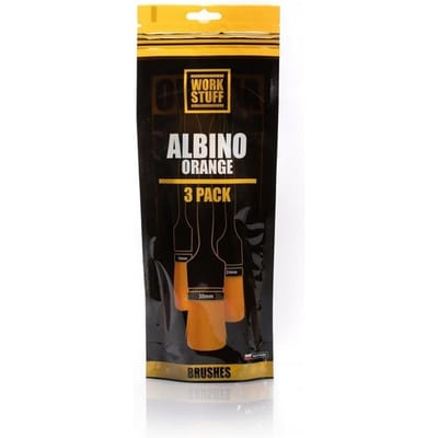 Work Stuff Albino Orange Detailing Penseel Set (3 stuks)