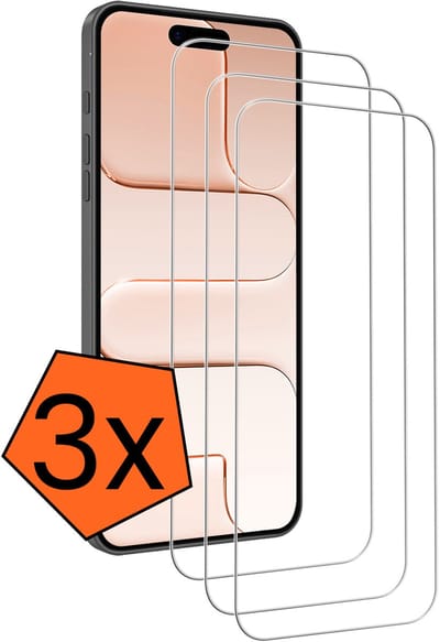 Screenprotector - 3 Stuks - Geschikt voor Apple iPhone Air - Volledige Dekking - Gehard Glas - Beschermglas - Tempered Glass - Screen Protector