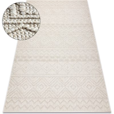 Kleden Rugsx Tapijt JERSEY 19234 crème - Ruiten, structureel, 60x100 cm